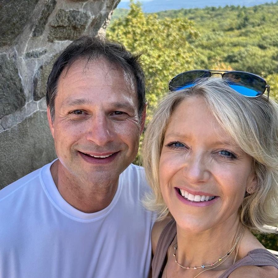 Bethany and Jeff on a hilltop lookout